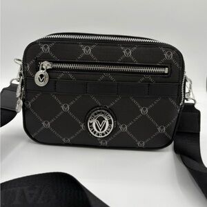 Valentino Orlandi NWT Black and Silver Camera Bag